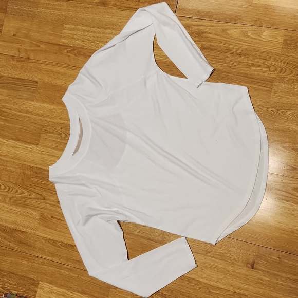 Athleta white mesh panel top sz XS - Picture 1 of 4